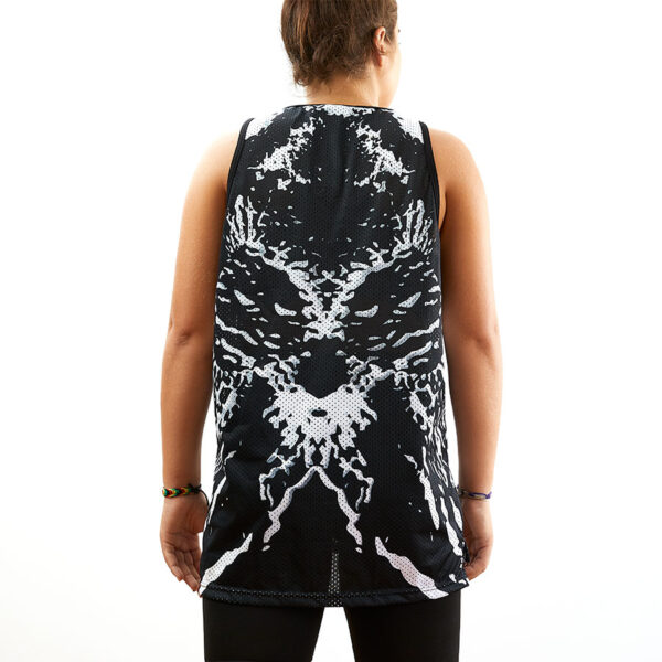 Owl Tank Top in Black - Rear View